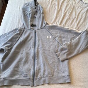 Under Armour Light Gray Hoodie with Zip